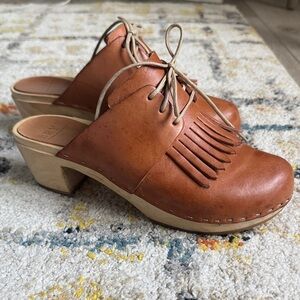 Bryr Zoe Platform Clogs with Removable Fringe